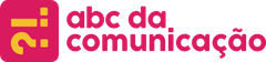 A pink and yellow logo for abc da comunicacao